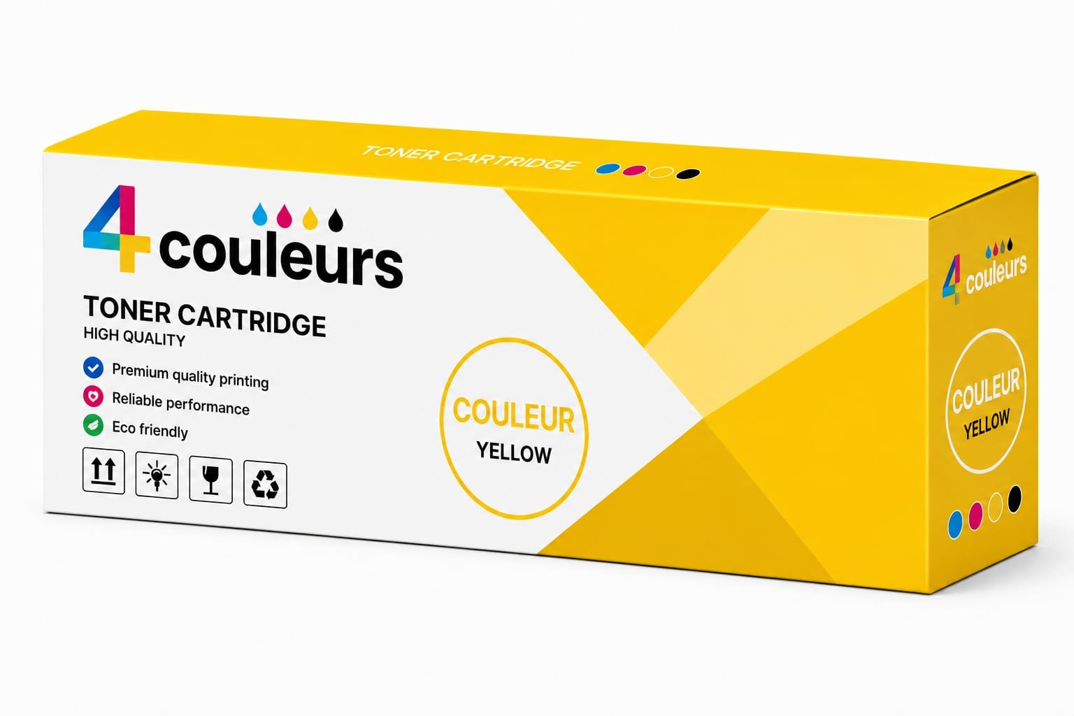 Toner jaune compatible pour imprimante – 4Couleur