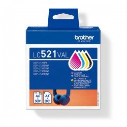 Cartouche d'encre Brother LC-521 - Pack 4